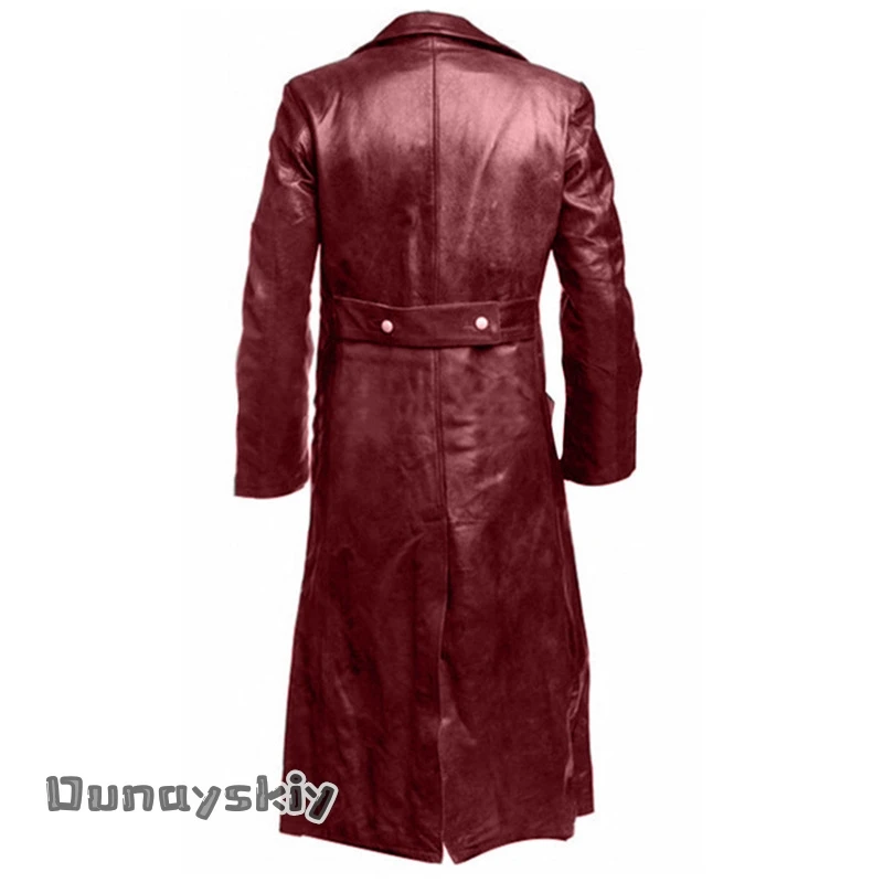 RWW2 MILITARY Cosplay Costume Vintage Leather Jacket For Men Medieval Coat Halloween Party Role-playing Uniform Suit s-2xl 코스프레