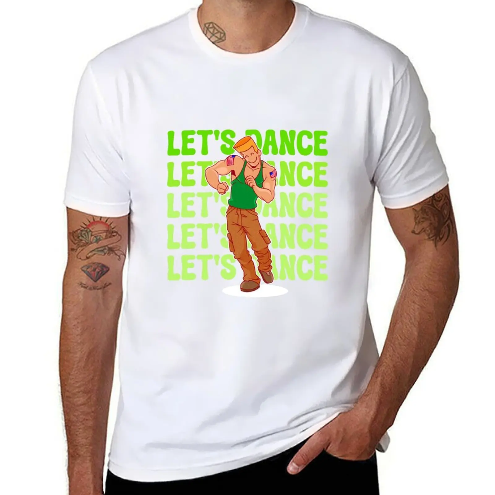 

Retro Groove Muscle Dancer Tee – Feel the Beat, Show Your Moves T-Shirt t shirt man luxury cotton tshirt 100% T-Shirt
