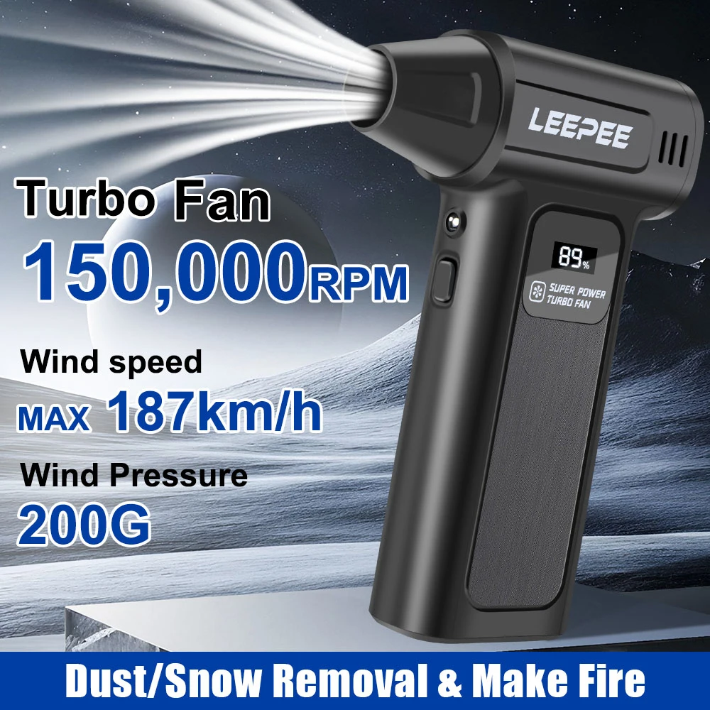 Dryer Car Blower - เครื่องเป่าลมไฟฟ้าพกพา 2025 รุ่นใหม่ พัดลมรถยนต์ ไดร์เป่าผมแรงสูง เทอร์โบโบลเวอร์