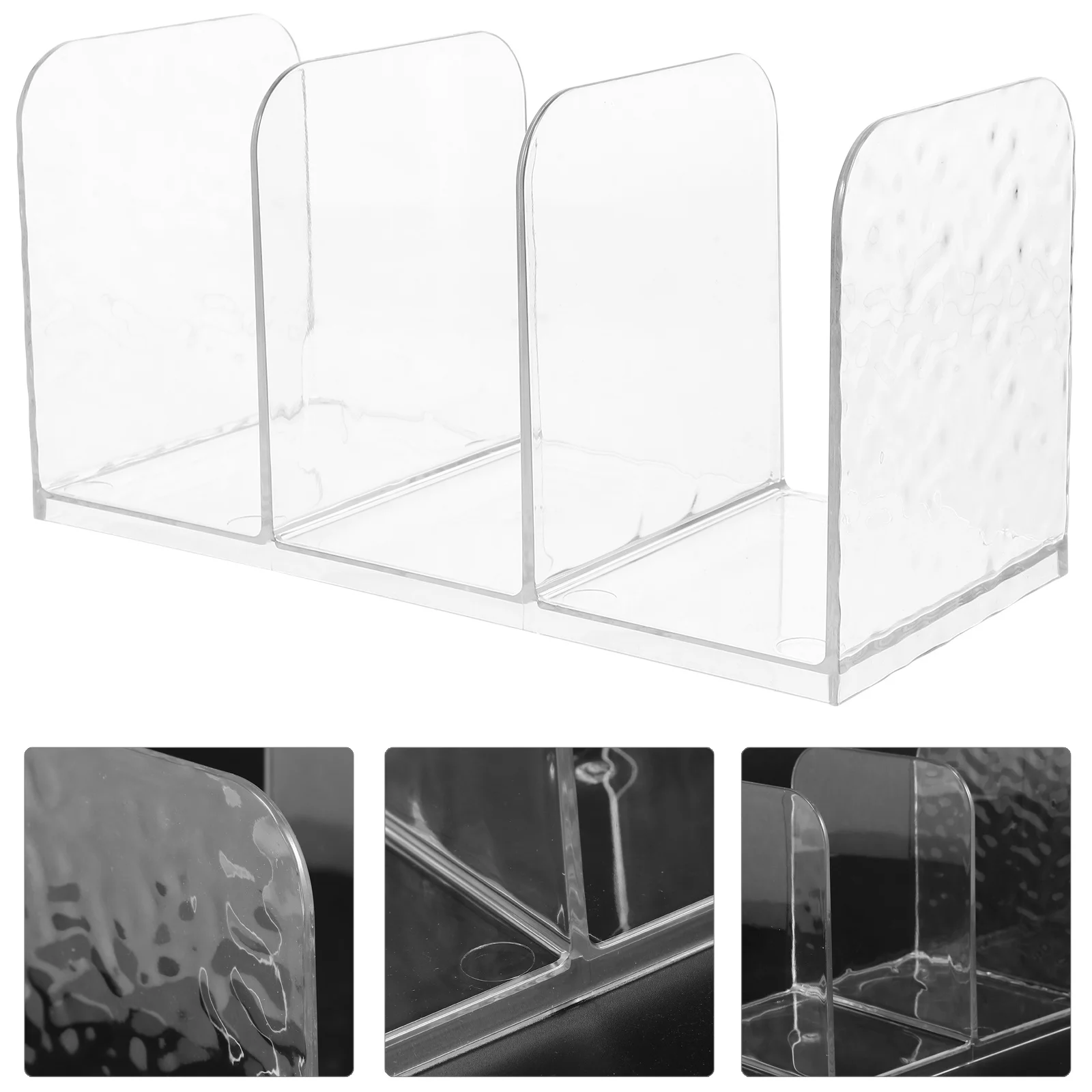 

Book Shelf Organizer Clear Pet Desktop File Holder For Office Study Vertical Magazine Rack Document Storage Stand Folder