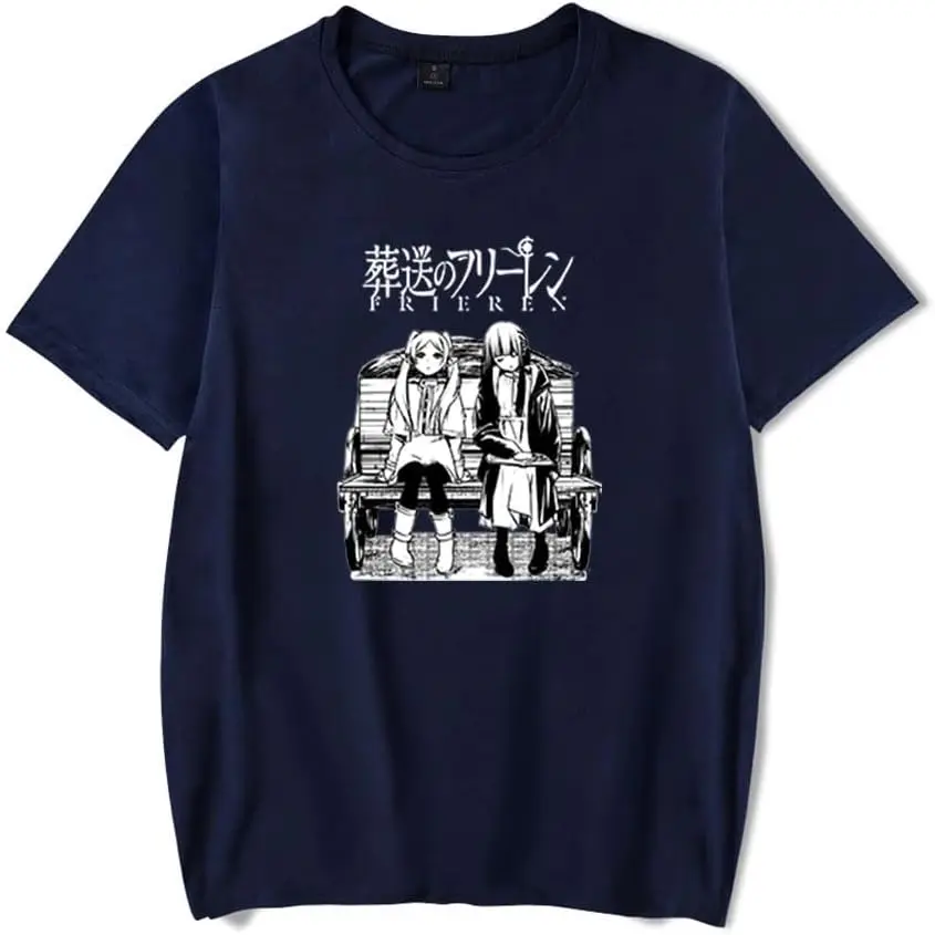 

Anime Sousou no Frieren Beyond Journey's End Round Neck Short Sleeve T-shirt Unisex Casual Printed Top