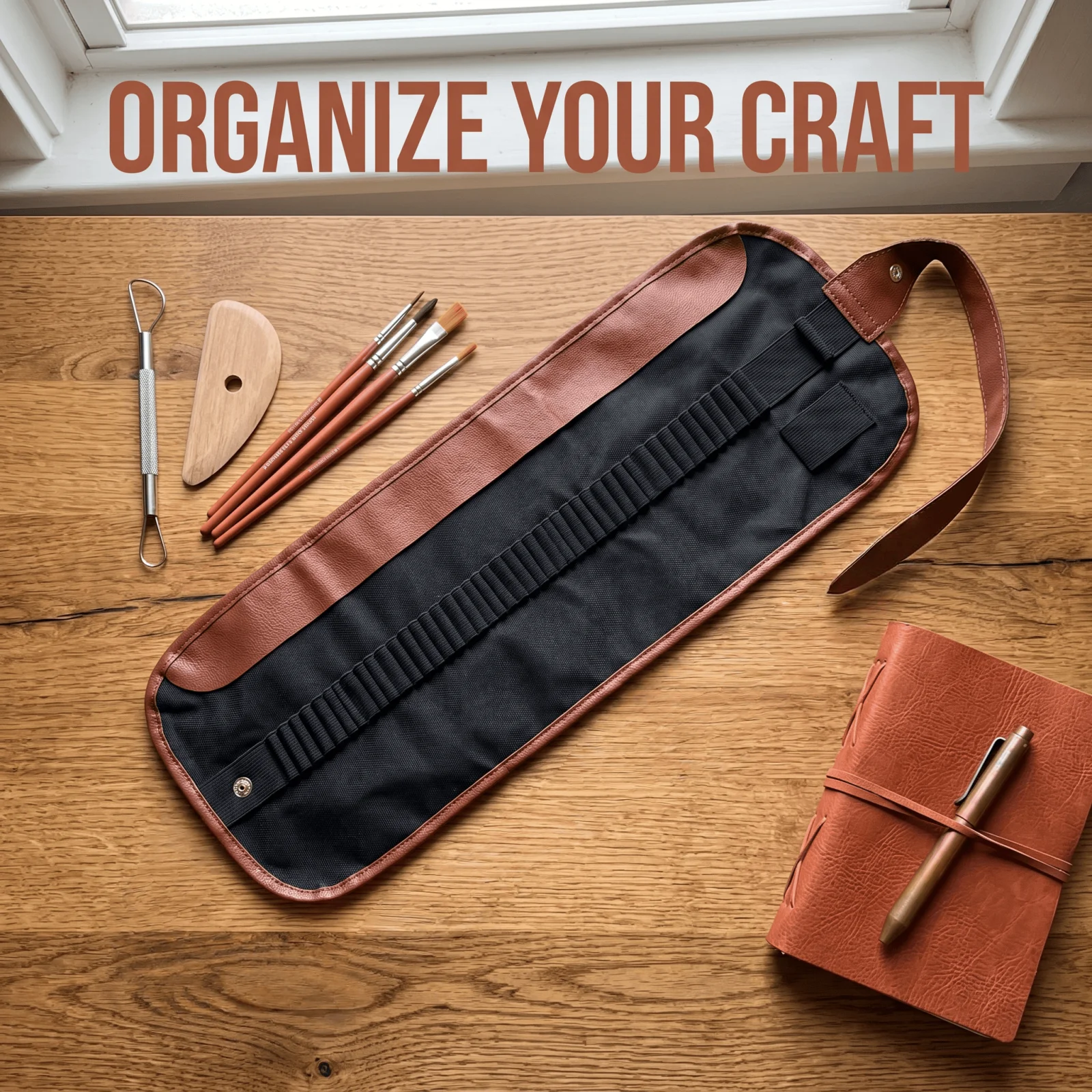 Travel Router Accessories - Professional Canvas Roll-Up Tool Organizer Bag