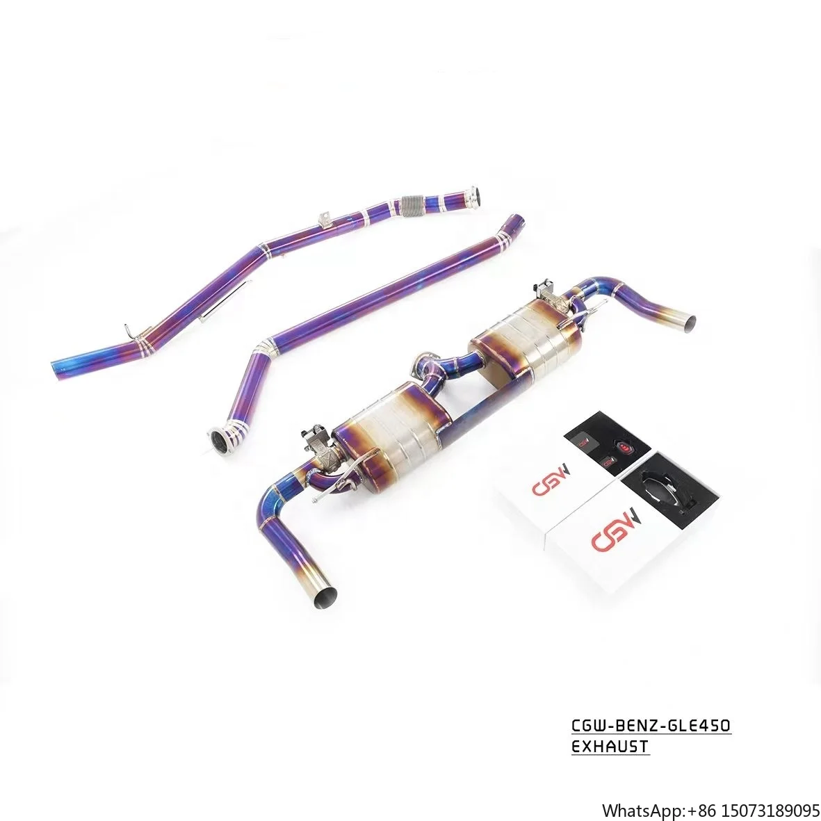 

Active Sound Exhaust Muffler Catback with Valves for GLE 450 2.5TTitanium Blue Burnt