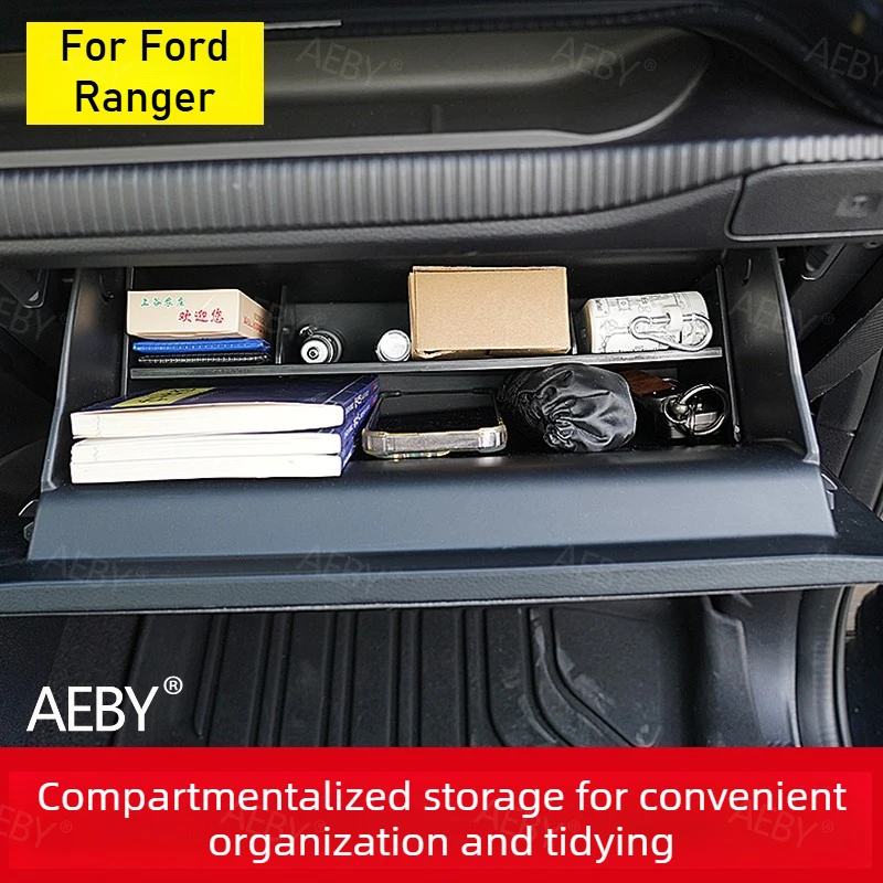 

For Ford Ranger 2022-2026 Passenger storage box partition,Insert tray divider compartments,storage storage compartment