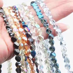 30Pcs/lot 8MM Mixed Glass Crystal Beads Irregular WaterDrop Shape Loose Spacer Beads For DIY Charms Jewellry Making Supplies