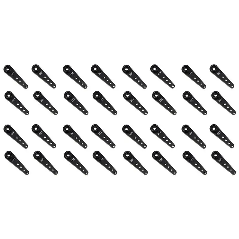 Excellent-32PCS 37Mm 25T Metal Extension Steering Servo Horn For RC Car Crawler Parts,Black