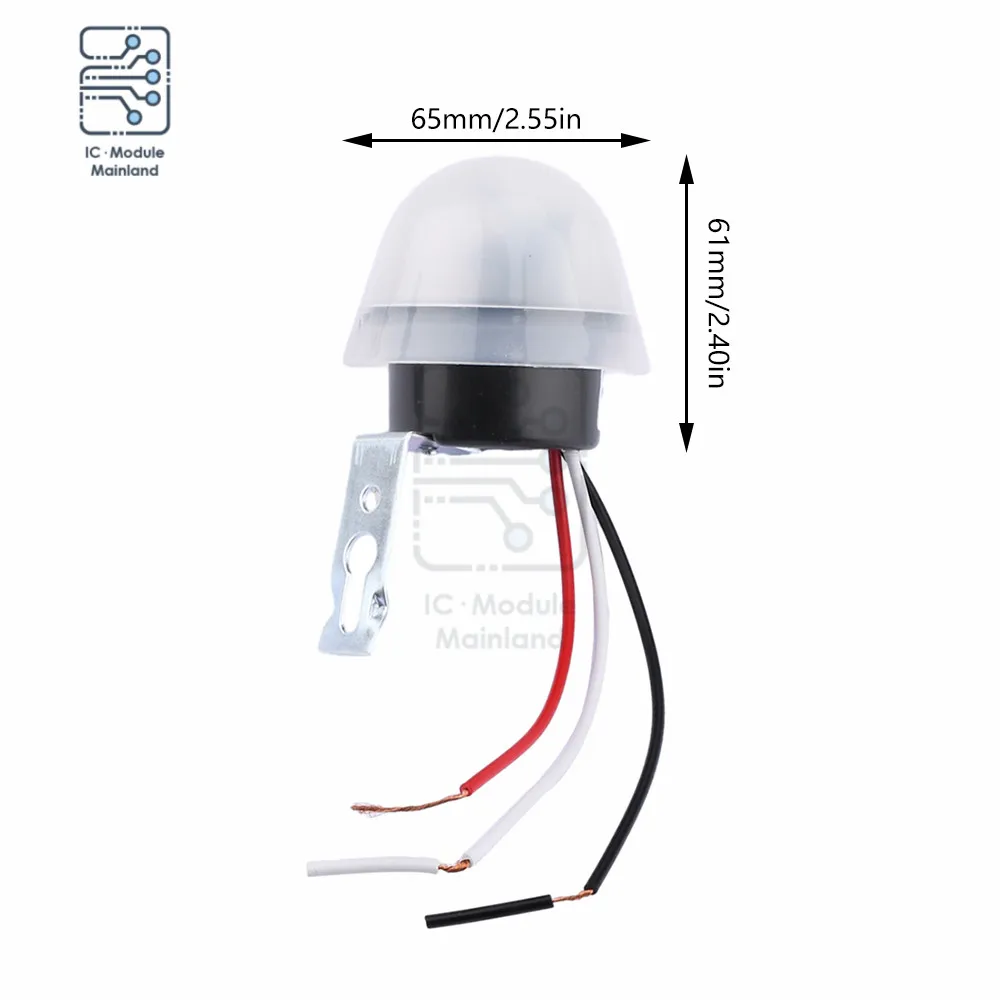 AS-20 interruttore luce antipioggia DC12V AC 220V 110V interruttore fotoelettrico automatico impermeabile interruttore luce LED strumento