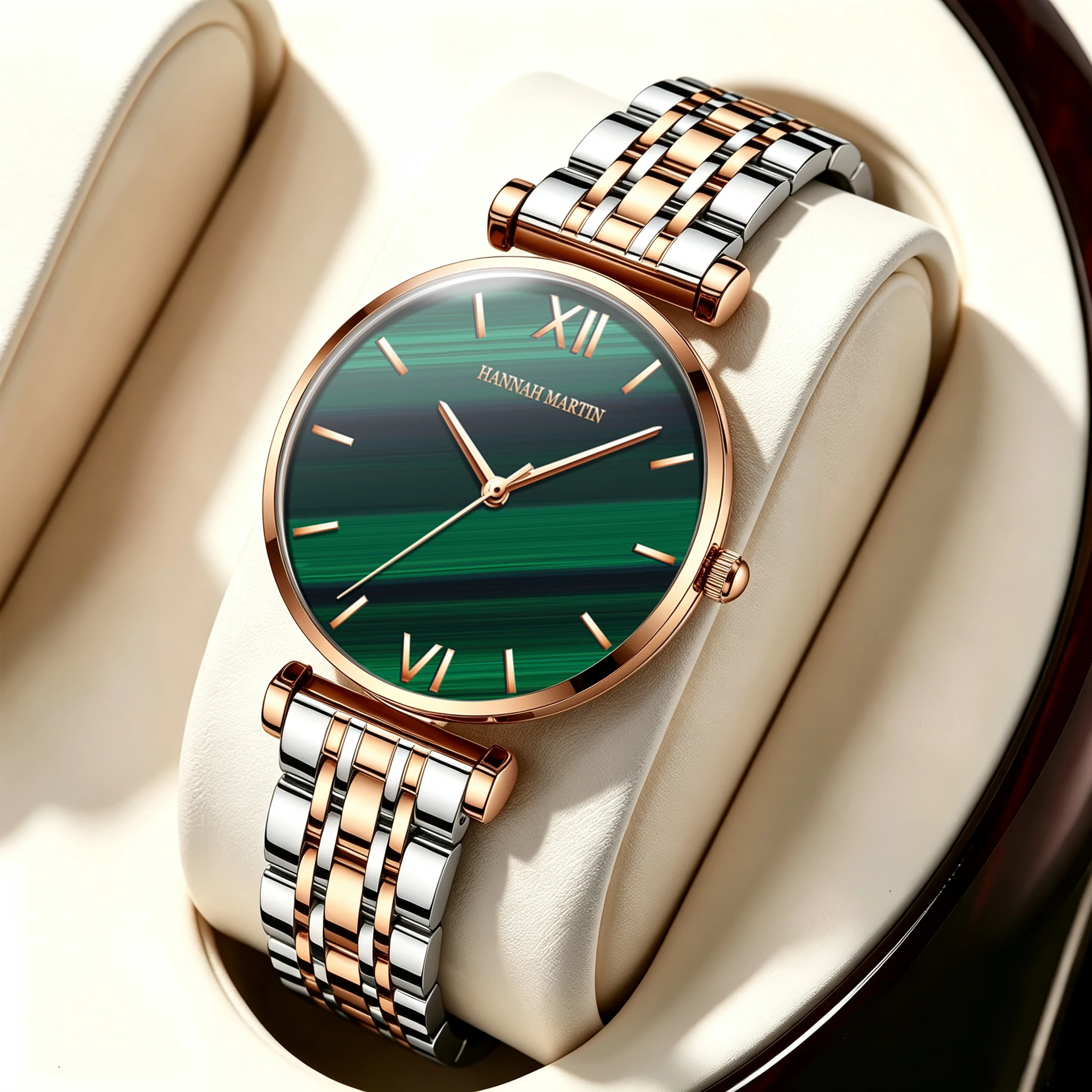 Luxury Rose Gold Stainless Steel Quartz Watch