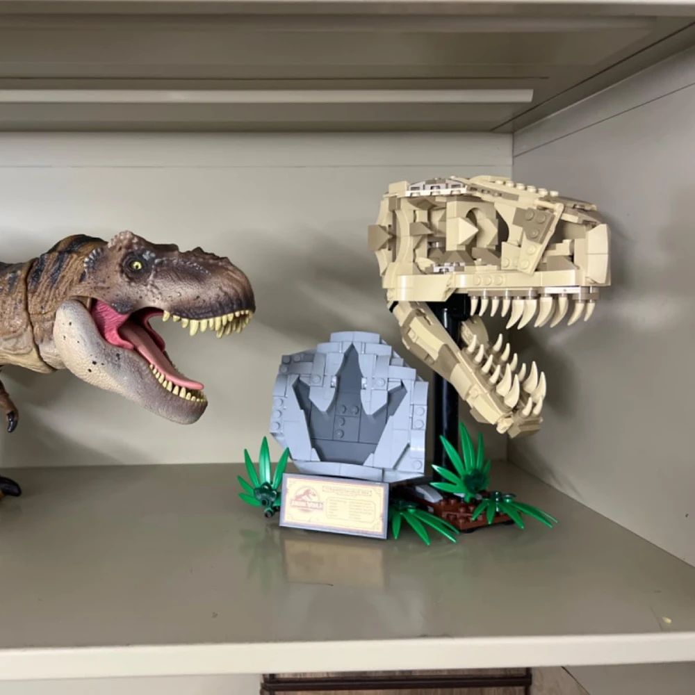 Dinosaur Fossils T. rex Skull model building blocks kit,Halloween And Christmas Gifts, Children Toys,Compatible With Legoed