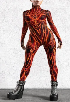 Halloween-Karnevalsparty Aerial Yoga Zentai Damen Enger Gothic Mechanischer Erwachsenen-Futuristischer Technologie-Roboter Cosplay-Jumpsuit – Detail 23