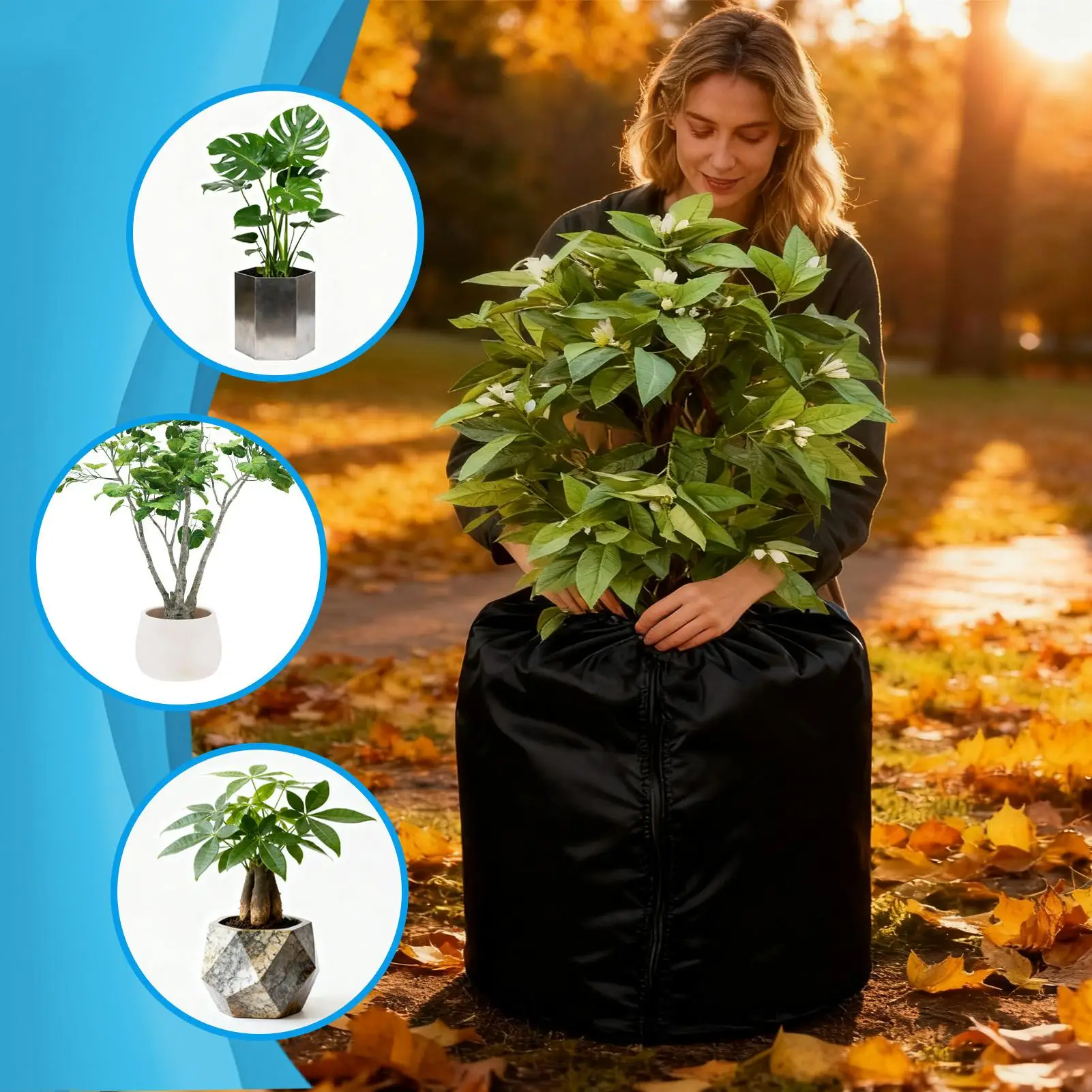 

Plant Winter Cover Protection Frost Protection Plant Cover Windproof Guard With Zipper Drawstring For Garden Greenhouse Raised