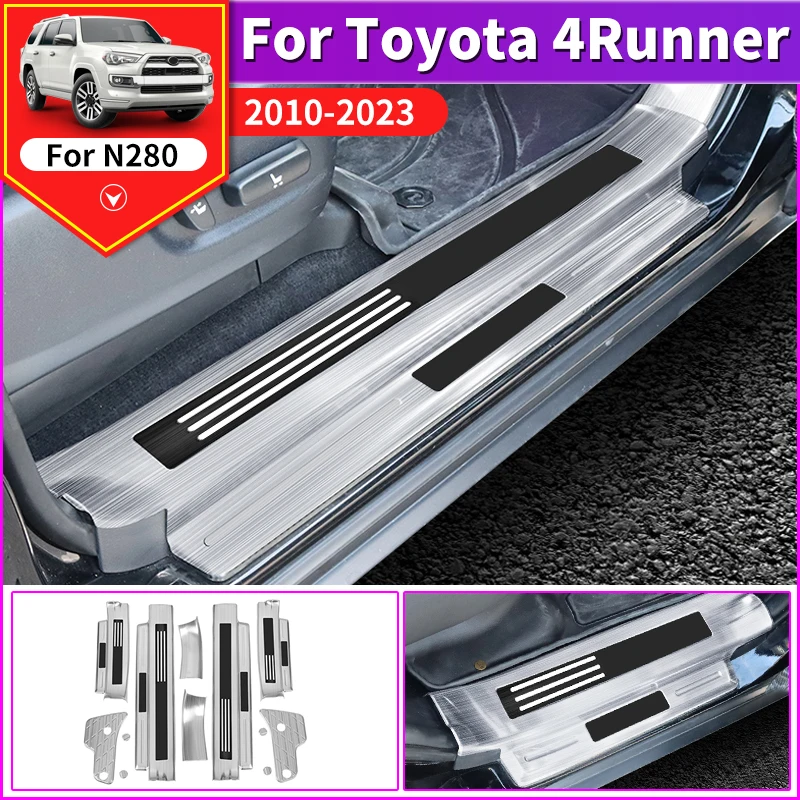 

Threshold Stainless Steel Protection Plate For Toyota 4Runner TRD Off Road Pro 5th 2012-2022 Interior Decoration Accessories