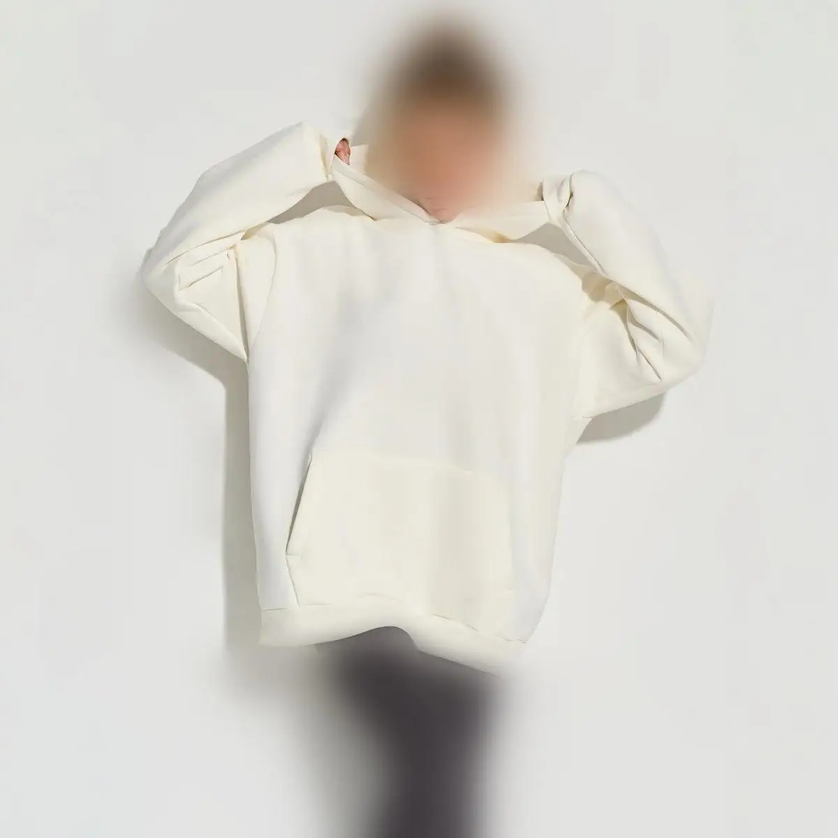 

Spring Autumn Ladies Overhead Bla Thin Pure Cotton Small Size High-End Loose Hooded Cross-Border Sweatirt Waist-Cinching