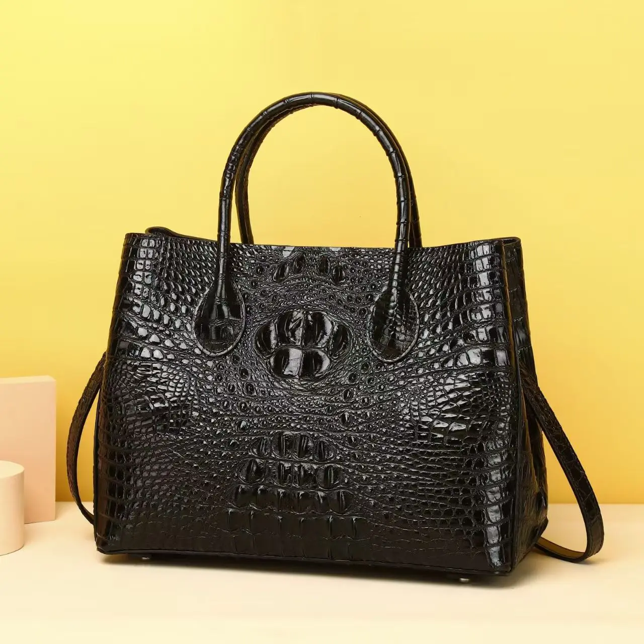 Alligator Pattern Women Handbags European Cow Genuine Leather New Fashion Shoulder Female Girl Brand Luxury Crossbody Bag