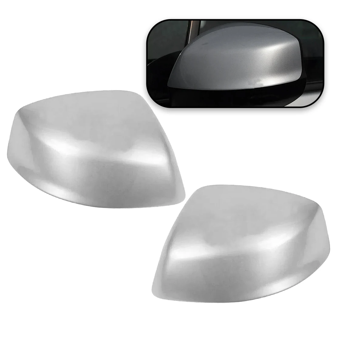 76251-TR0-A01 76201-TR0-A01 1 Pair Silver Front Left Right Side Door Rearview Mirror Cover Cap ABS Fit for Honda Civic 2012-2015