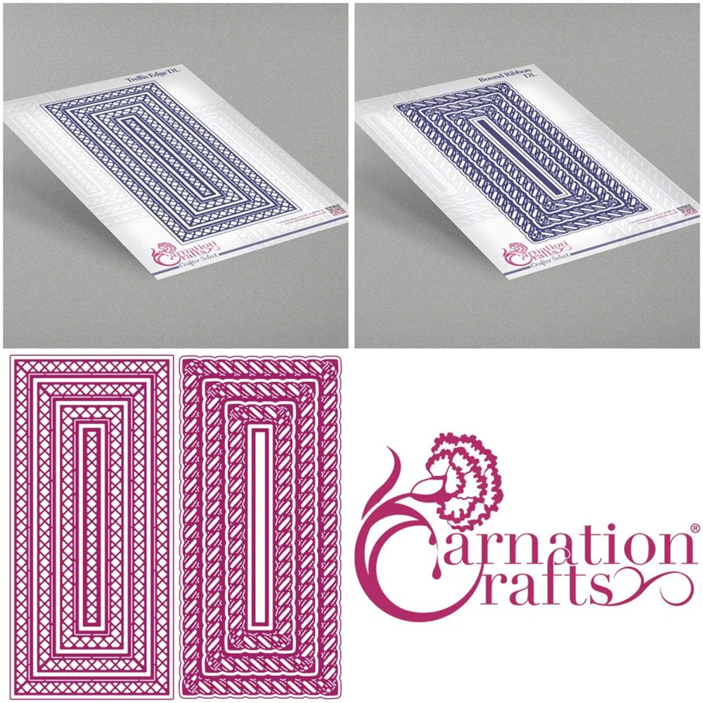 Matrices de découpe en métal, nouvelle Collection confortable pour journal, treillis Edge DL, bricolage, Scrapbooking, fabrication d'album Photo