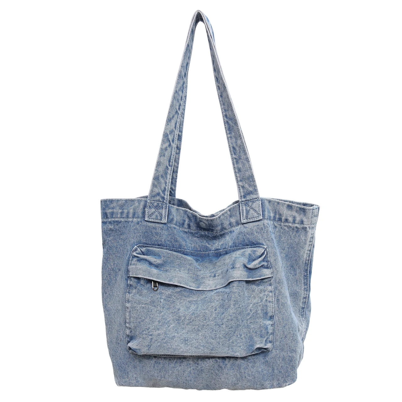 

Denim Shoulder Bags Women Washed Canvas Handbags Lazy Style Cloth Casual Totes 100% Cotton Large Shopper Bags Big Packages