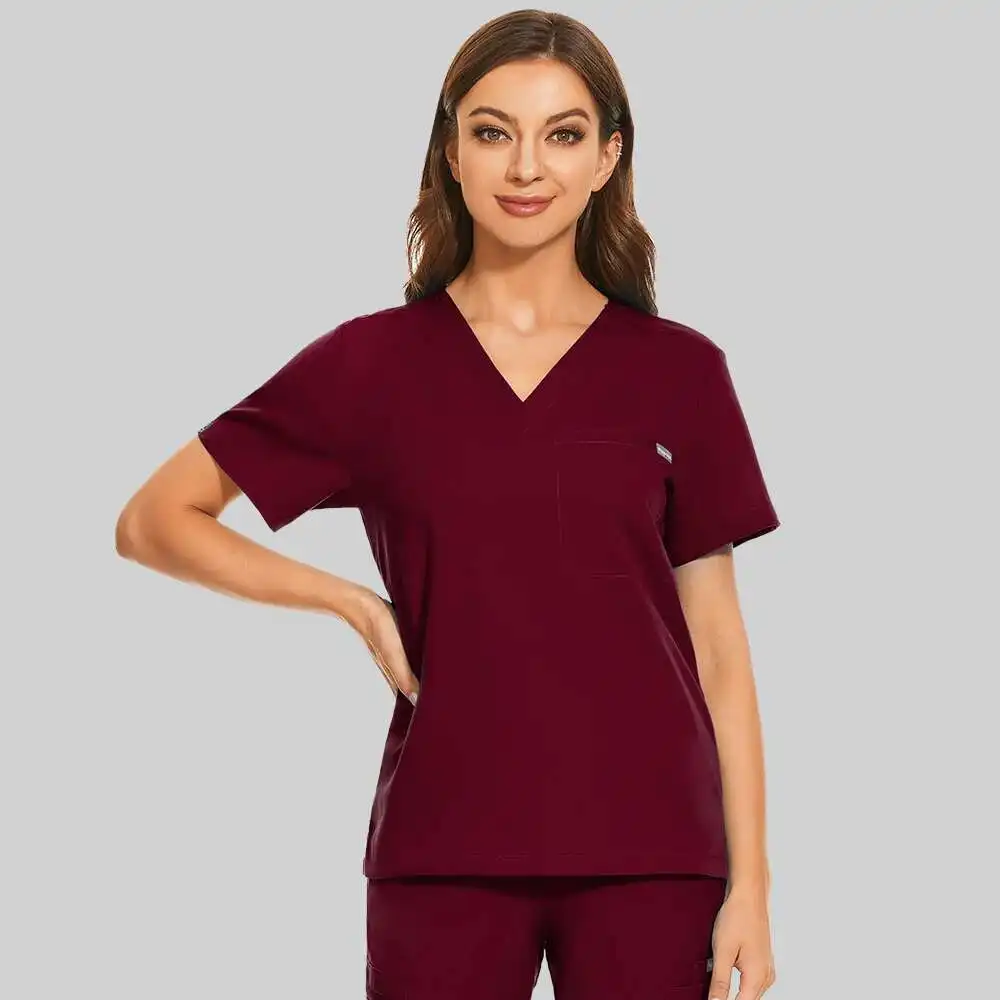 Unisex High Quality Scrub Jogging Tops Doctor Nurse Uniform Lab Hotel Work Clothes Health Care Blouse Medical Accessories