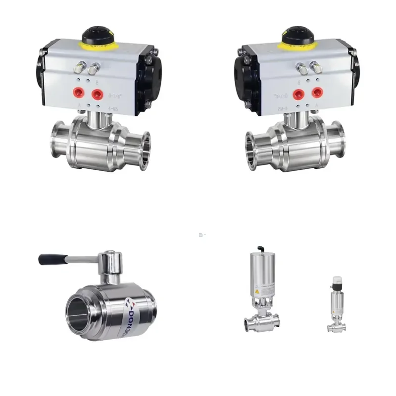 for Donjoy Pneumatic Direct Through Ball Valve Stainless Steel 3A CE Certified Flow Control Water Regulating OEM Industrial