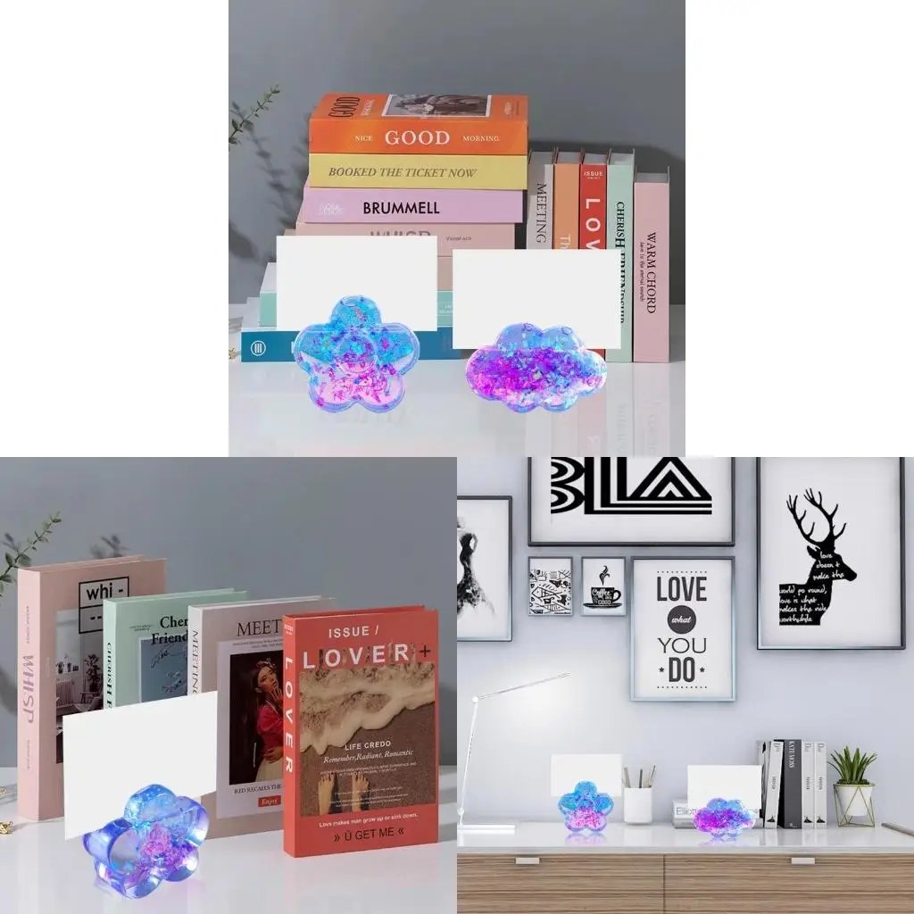 R3MC Love Note Card Holder Mold Label Clip Silicone Mold Office Desktop Ornament