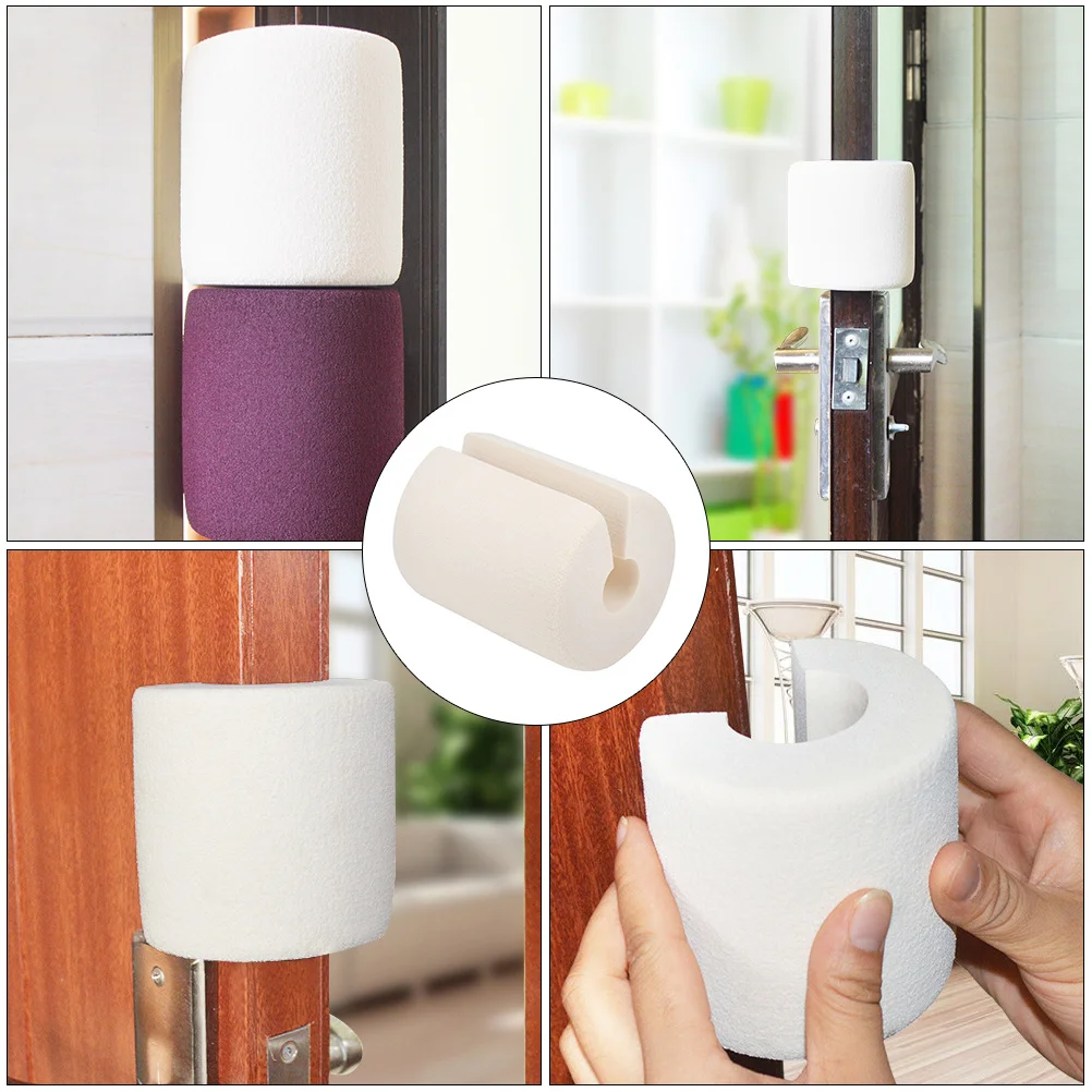 قطعتان من سدادة الباب الآمنة، مادة Nbr الممتازة، مشابك حامل الباب الصامتة المضادة للحرق لحماية المنزل، واقي إصبع الطفل