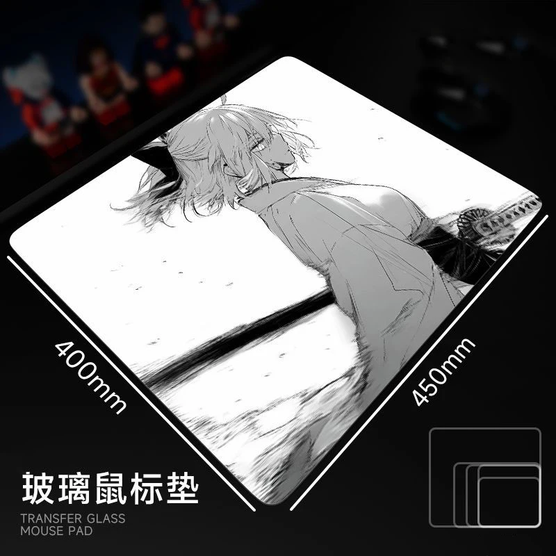

Модный японский крутой аниме-девушка, фотоэлектрический стеклянный коврик для мыши, закаленный обновленный гладкий FPS игровой офисный коврик для стола, домашний стеклянный коврик для мыши