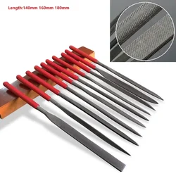 Small Steel Files Needle Flat File for Stone Glass Metal Carving Craft Needle Filing Woodworking Hand Tool Set Carpentry Tools