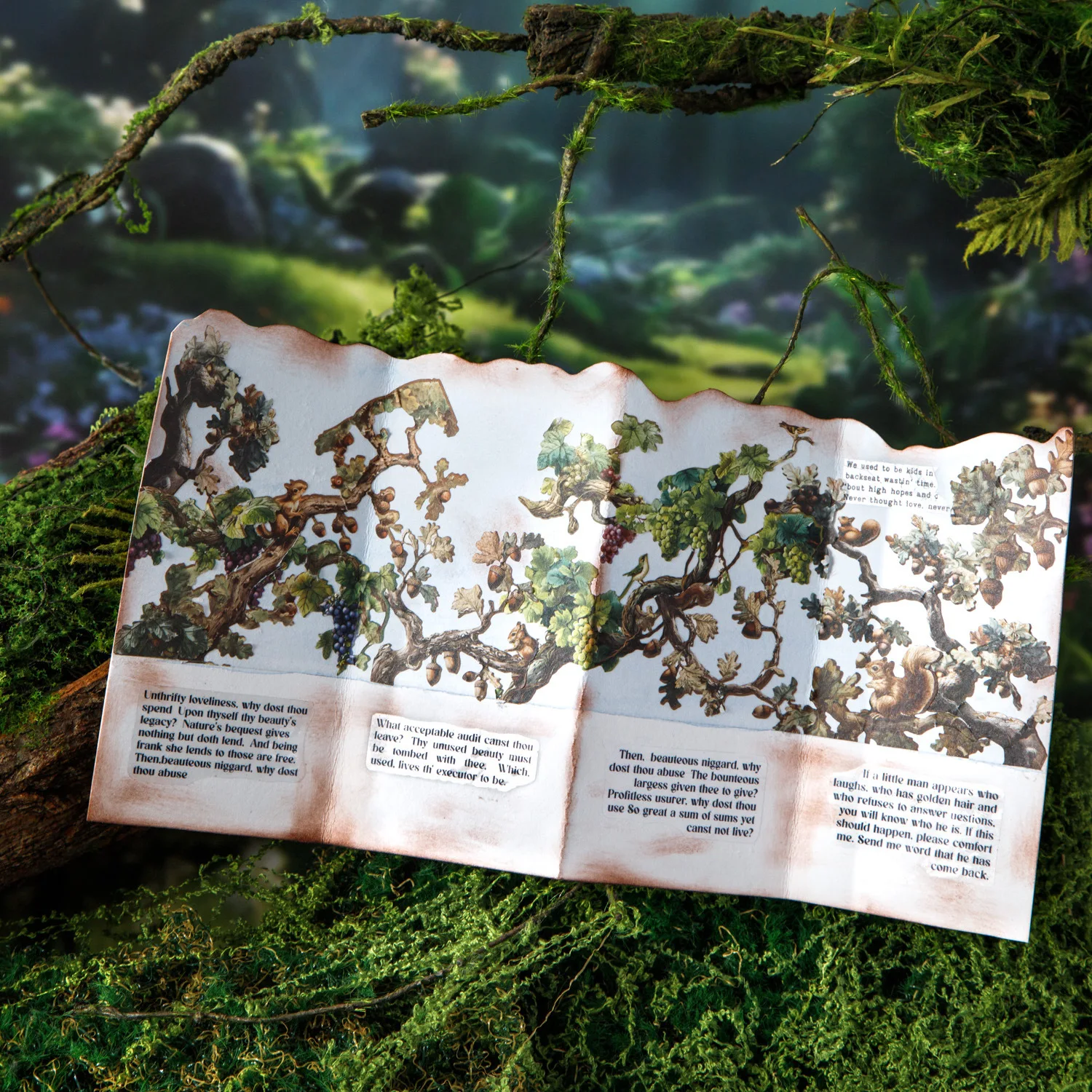 1 Packung/2 Packung 20 Blatt Vier Jahreszeiten auf Blättern Serie Aufkleberpaket 6 Designs Scrapbook DIY Aufkleber Botanische kreative Materialien