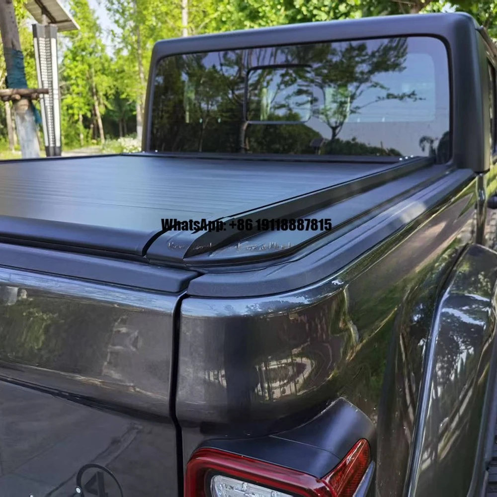 

2025 for jeep Gladiator Ute Aluminum Pickup Bed Trunk Lid Rolling up Shutter Sliding Retractable Tonneau Cover