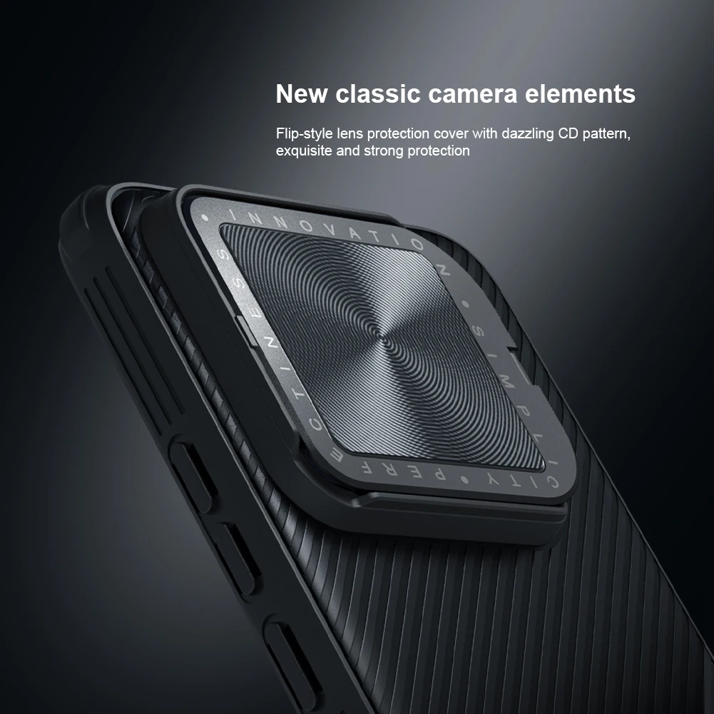 NILLKIN for Xiaomi Mi 14 Pro / 14 5G case Slide Protect Lens Frosted 360 full Camera Protection CamShield Back cover for Mi14