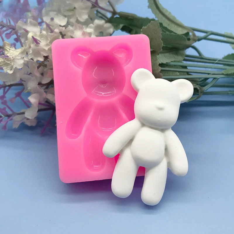 New Cartoon Bear Silicone Cake Mold Fondant Chocolate Baking Tool DIY Clay Resin Art Moulds Accessories Liquid Form