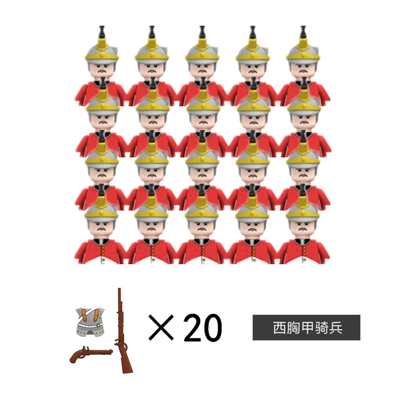 Military Medieval Napoleon War Series Building Blocks New Figures Soldier Knife Gun Weapons Accessories Moc Bricks Children Toys