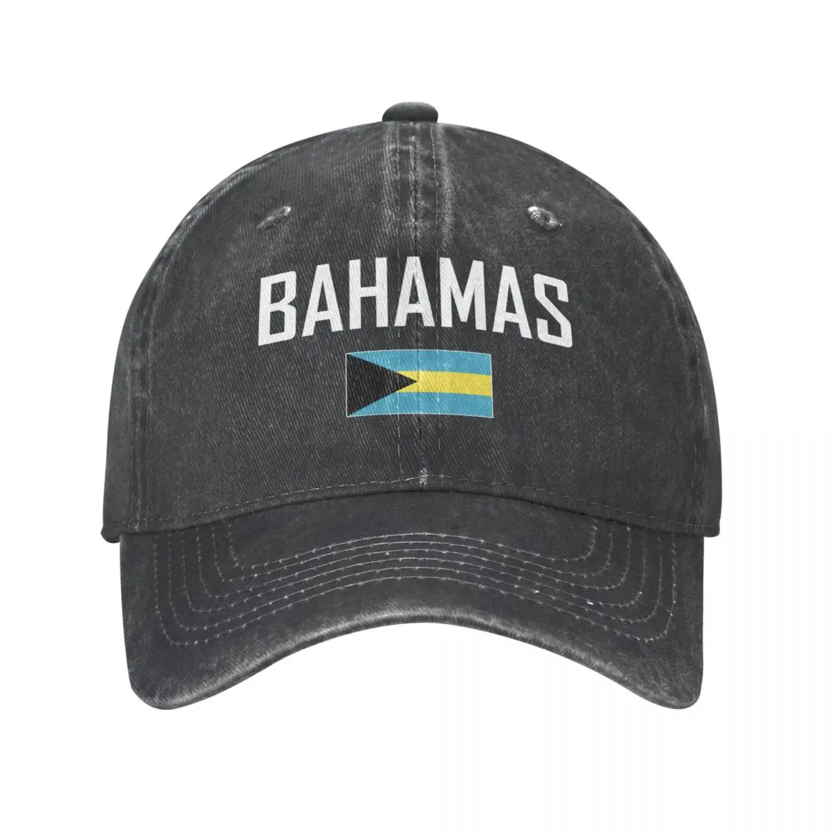 

Мужская бейсболка BAHAMAS с флагом и шрифтом, темно-серая джинсовая винтажная хлопковая шляпа дальнобойщика для папы