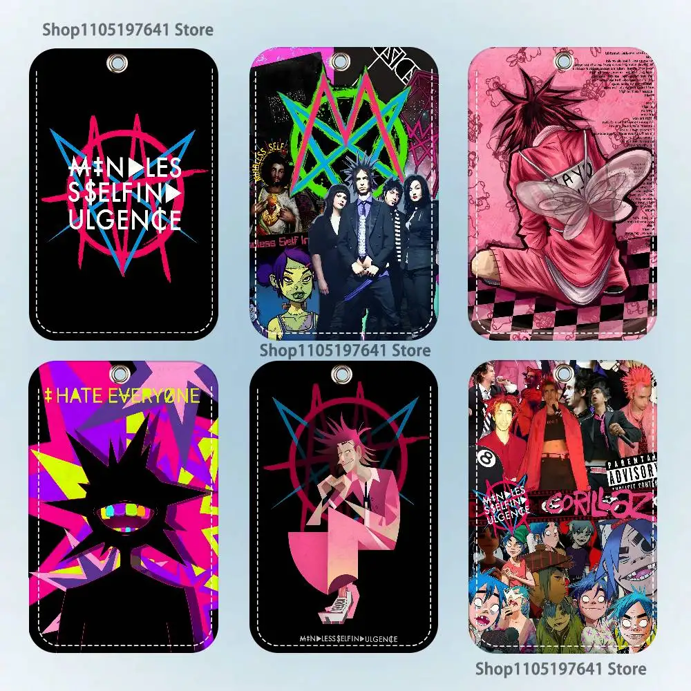 M-Mindless Self Indulgence Jimmy Holder Keychain For Bank Business Work Card Holder Student Card Protective Case Bus Card