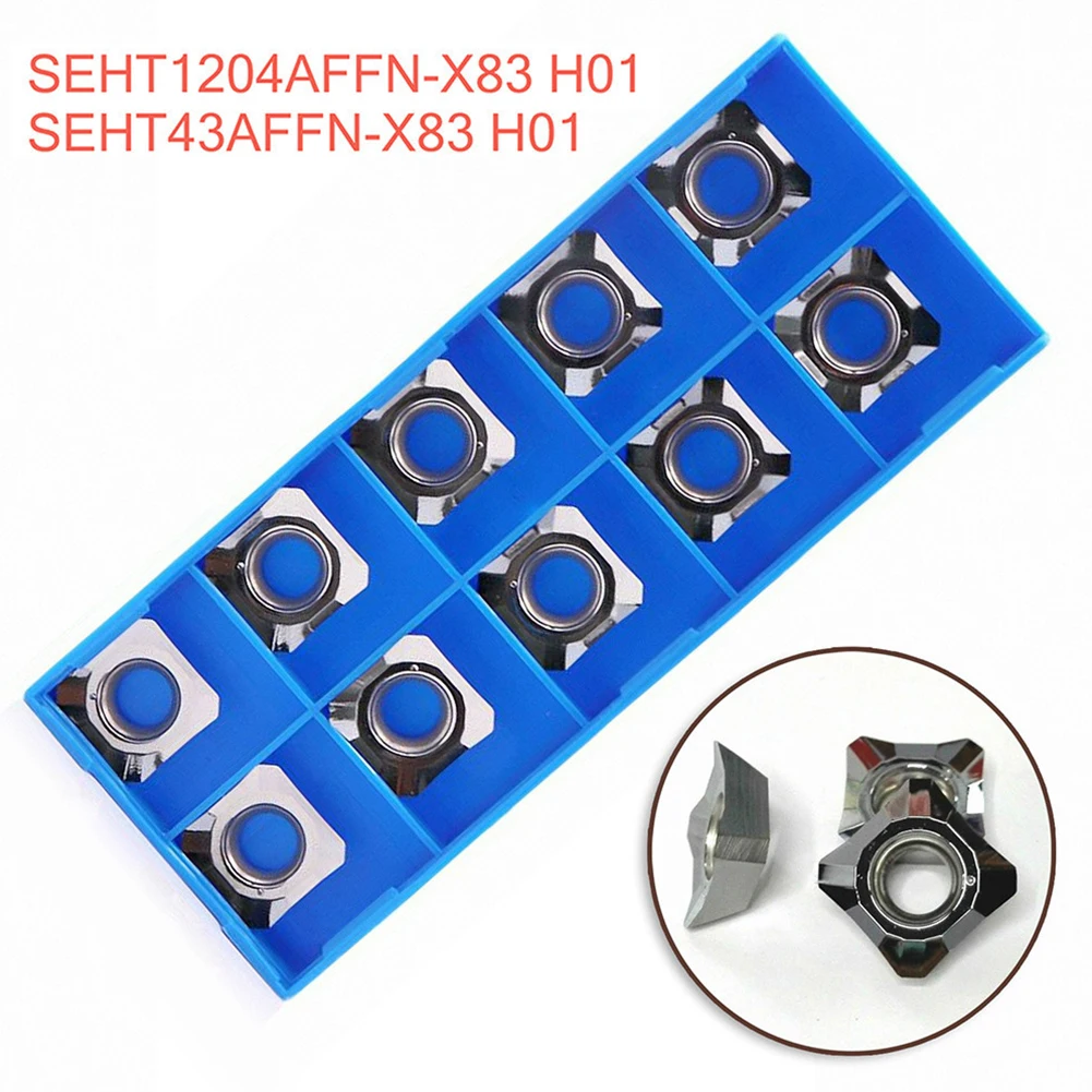 SEHT1204AFFN-X83 H01 Insert 10pcs 12mm*12mm Carbide For Aluminum Highlight Milling Insert SEHT 43 Manual Inspection