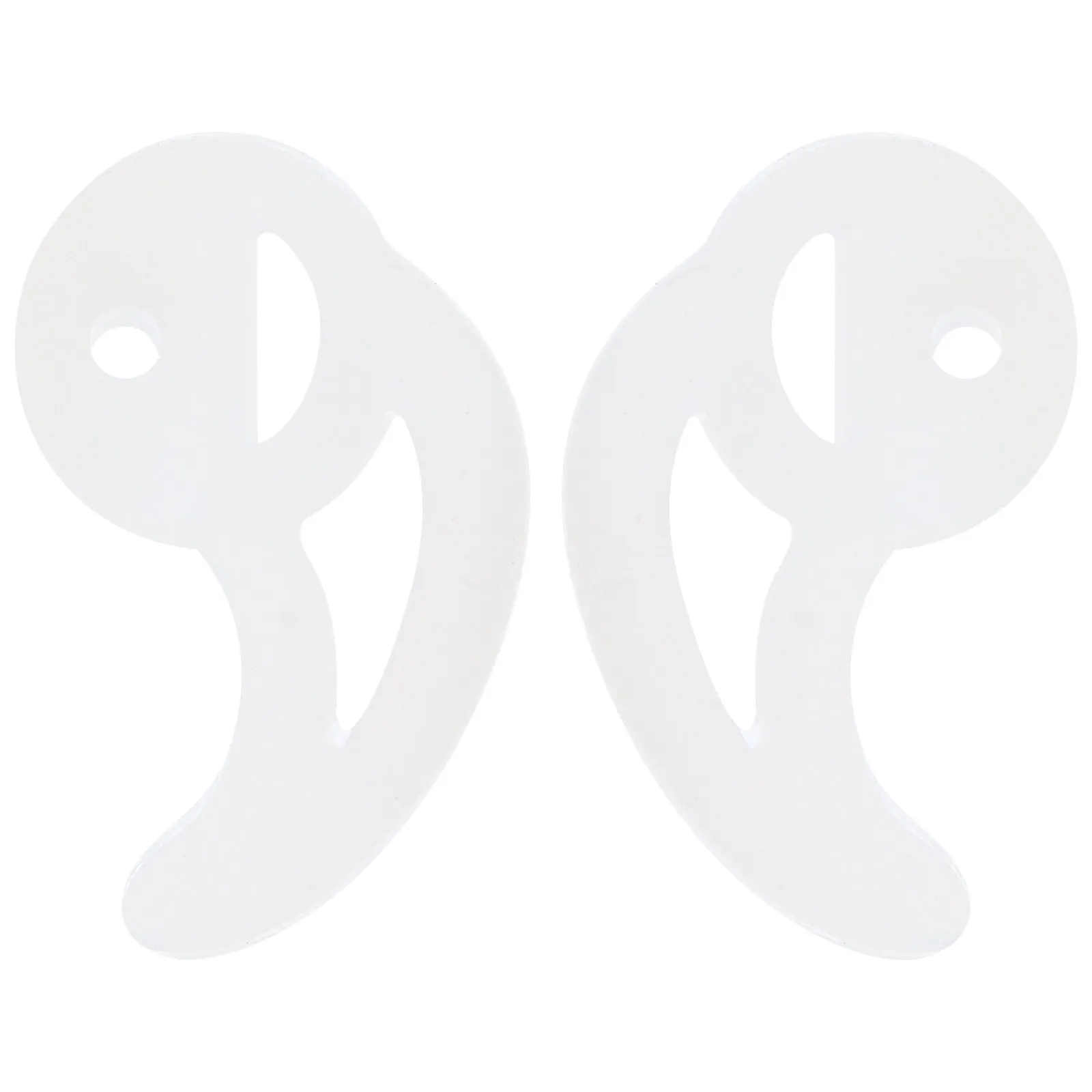 

1 Pair Silicone Ear Mold Fin Earbud Tips Soft Stretchable Replacement for Acoustic Tube Earpiece Two Silicone Ear