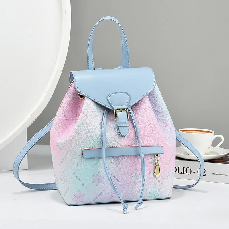 

New backpack PU leather backpack large capacity casual ladies travel backpack shoulder bag for women