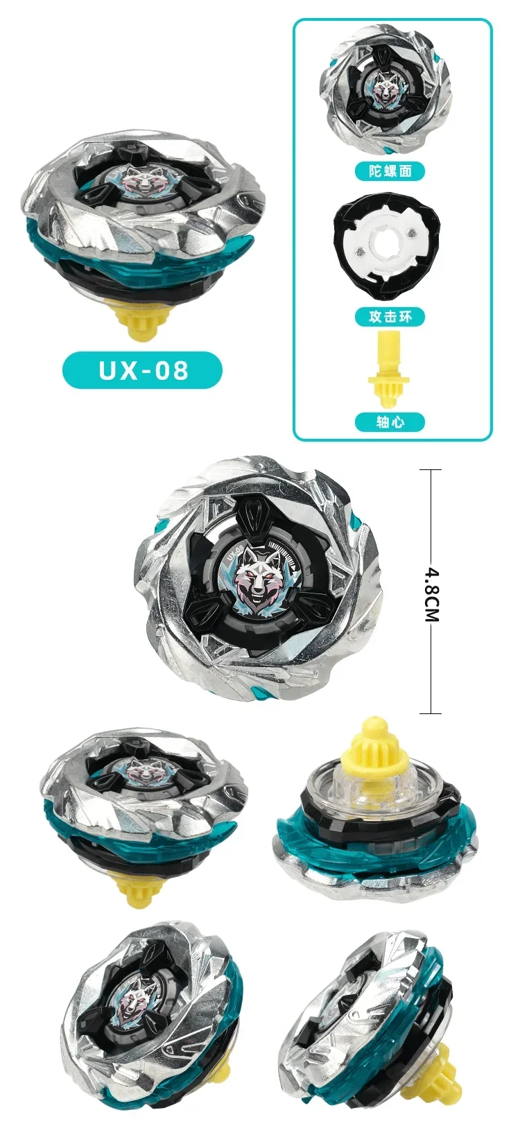 Beyxs Gyro X Toy UX Gyro Battle Gyroskop mit Launcher, interaktives Wettkampfspiel, Spinner-Spielzeug für Kinder und Jungen, Festivalgeschenk – Detail 10