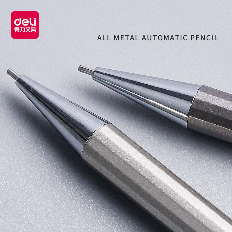 Deli Metal Mechanical Pencil 0.5/0.7MM High Quality Full Lapices for Professional Painting And Writing School Stationery Supplie