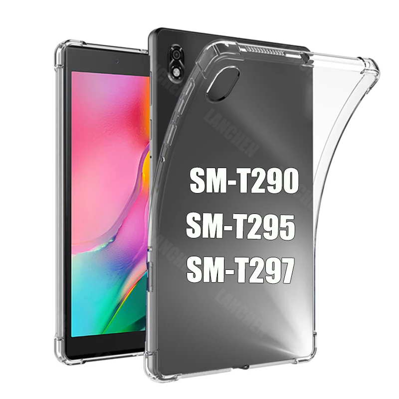 

Shockproof Silicone Shell For Samsung Galaxy Tab A 8.0 2019 (SM-T290/T295/T297) 8 inch Flexible Tablet Case Clear Back Cover