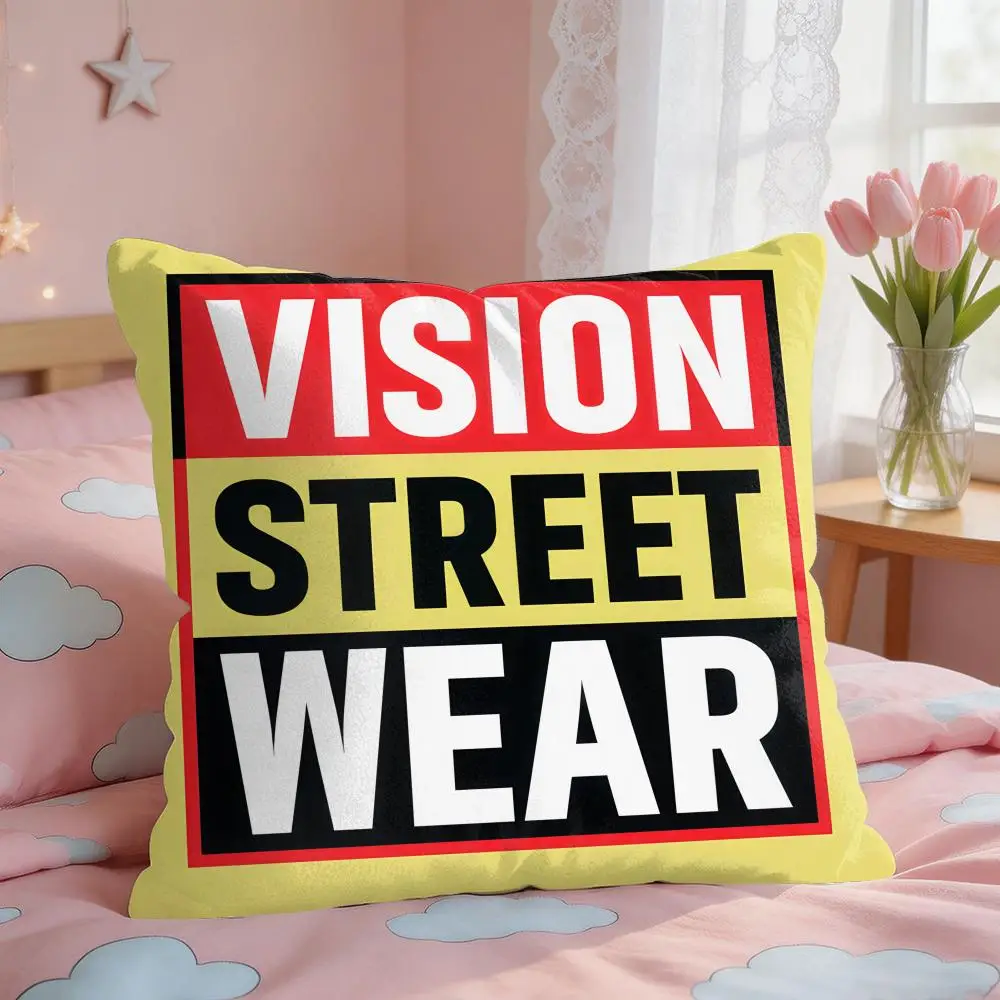 V-Vision S-Street-Wears Cushion Cover Square Short Plush Pillow Case Living Room Sofa Home Decor Funda 40X40