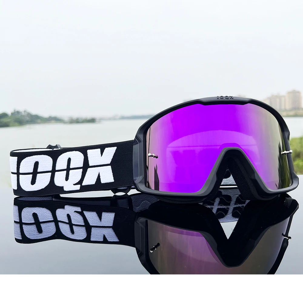 IOQX Motocross Doppel Objektiv Goggle Gläser MX Off Road Dirt Bike Motorrad Helme Goggles Ski Sport Brille Masque Moto Gläser