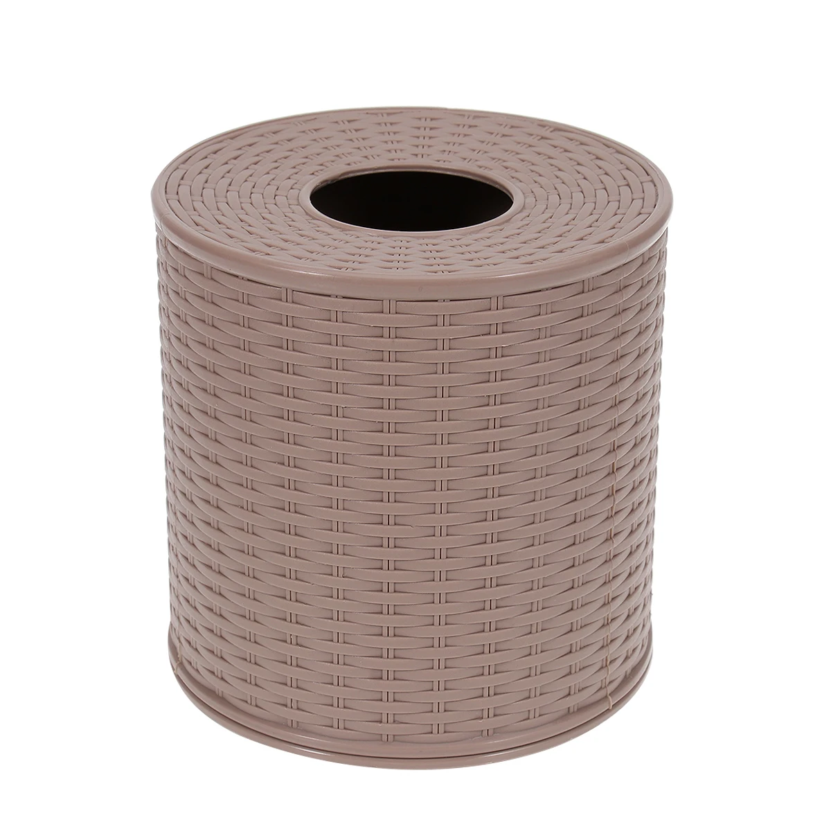 

Tissue Container Rattan Paper Towel Barrel Cover Storage Box Brown Holder Towels