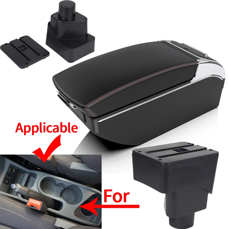 For Ford EcoSport armrest box 2013-2017 special car modification interior upgrade double-layer storage box auto parts