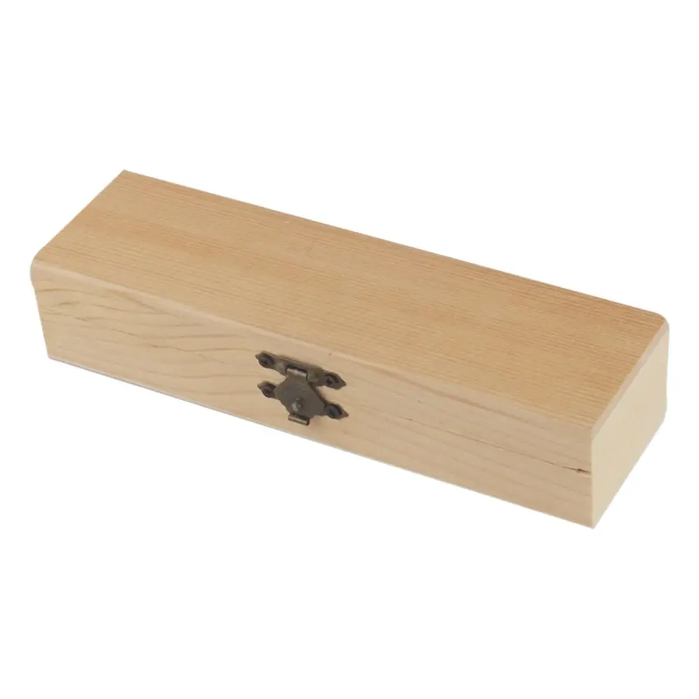 

Rectangle Wooden Pencil Box Unpainted Pen Container Stationery Box Desktop Makeup Organizer Wooden Storage Box Office Bedroom