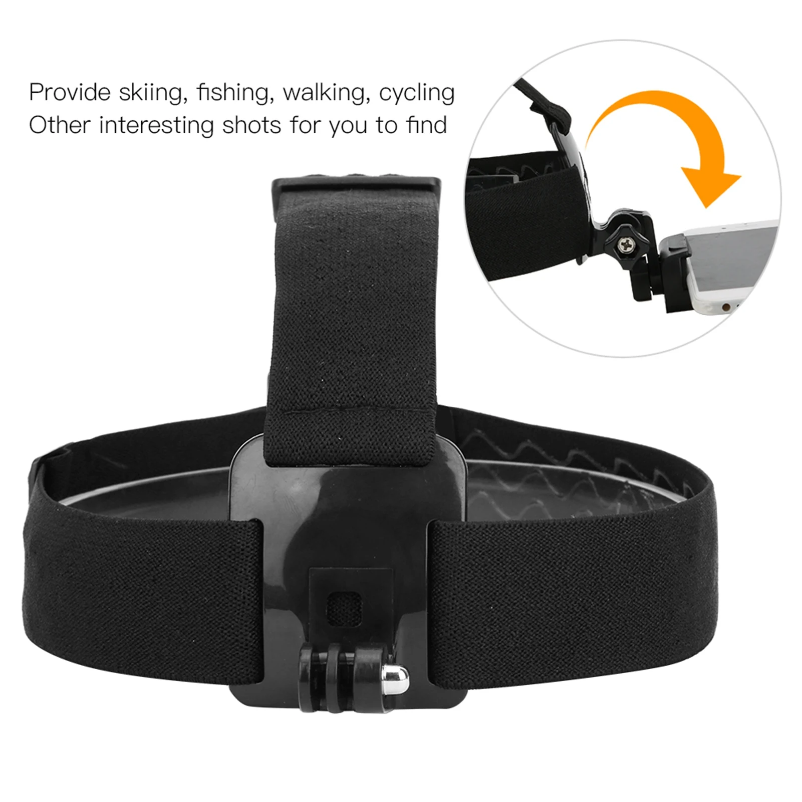 Head Harness Strap Plastic Black Outdoor Head Harness Strap Shooting Bracket Headband Mount for Motion Camera Head Mount Strap