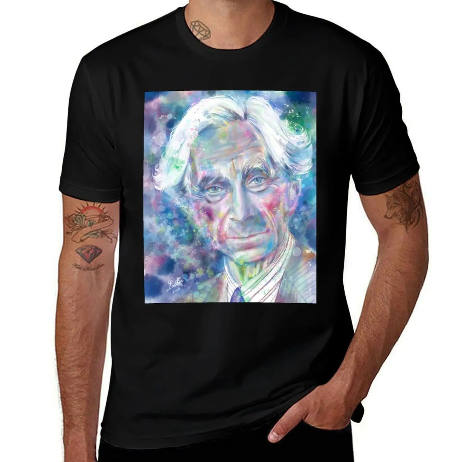BERTRAND RUSSELL - watercolor portrait.2 T-Shirt essential t shirt T-Shirt