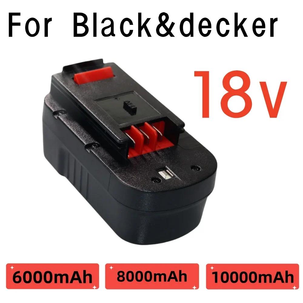 

Ni-MH 18V Battery 6000/8000/10000mAh For Black&Decker A18 A1718NH B18 HPB18-OPE FS1800CS FS1800D-2 FS1800ID Power Tools