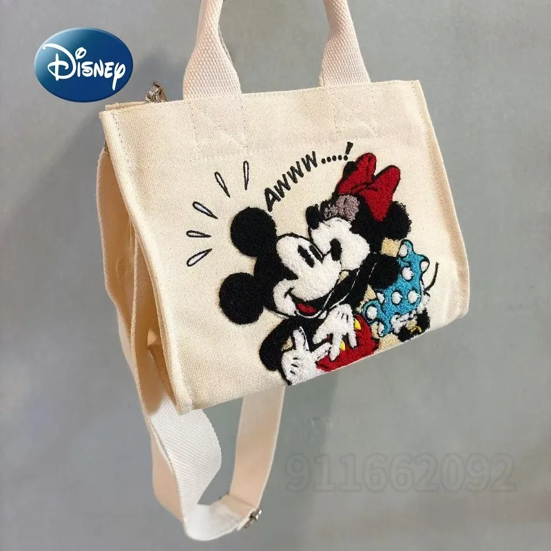 Disney Mickey New Mini Women's Handbag Cartoon Fashion Women's Mini Shoulder Bag Embroidery High Quality Casual Women's Bag
