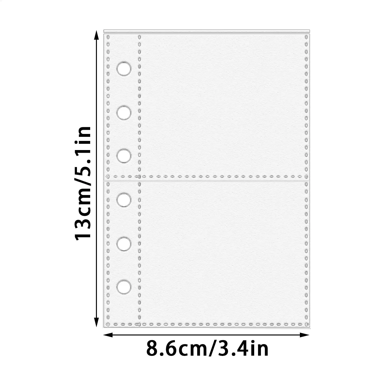 시트 프로텍터 10개 A7 6링 바인더 사진 슬리브 사무실 행정 직원 프로젝트 관리자를 위한 투명 문서 커버